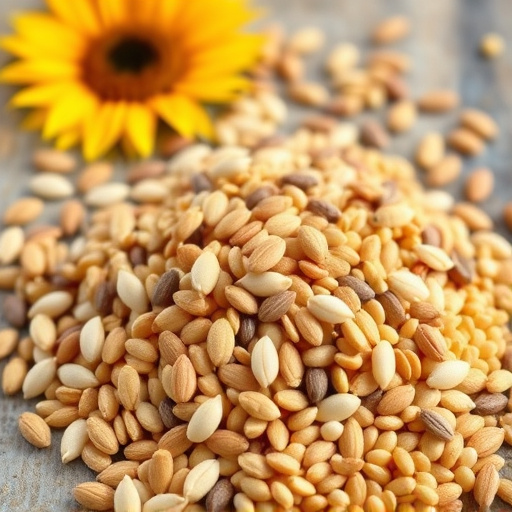 Sunflower seeds and grains mix
