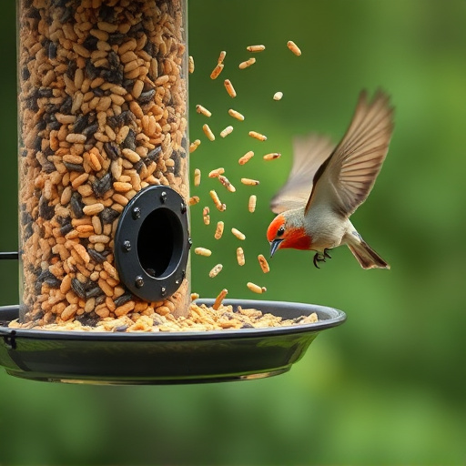 Tray-style feeder catching falling bird seed