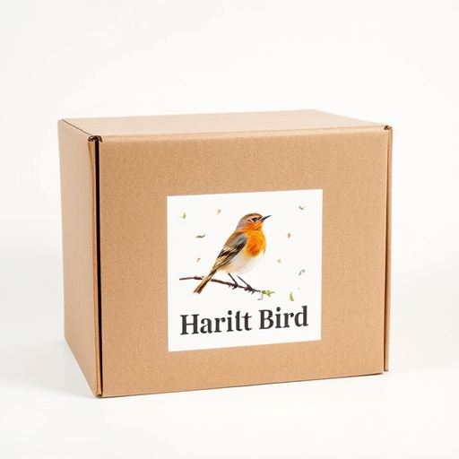 UK delivery box with bird seed label