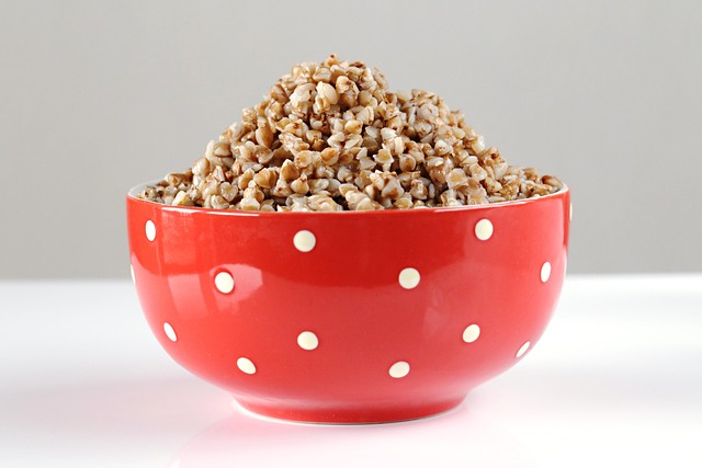 Variety of seeds in wooden bowl