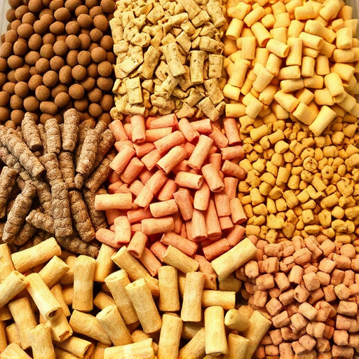 Variety of suet pellet flavours displayed