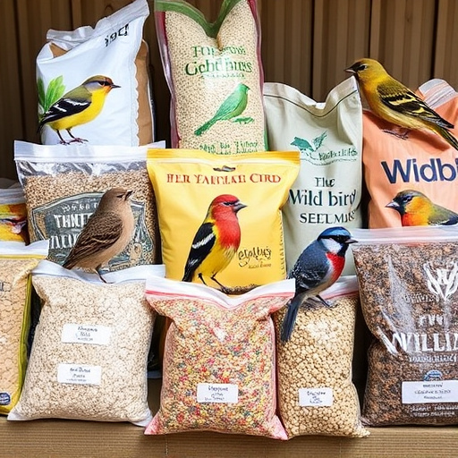 Variety of wild bird seed bags