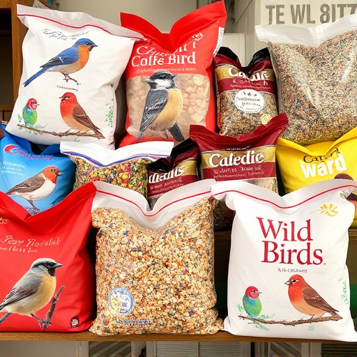 Variety of wild bird seed bags