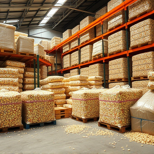 Warehouse full of suet pellet stock