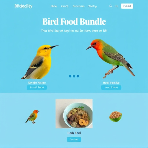 Website showing bird food bundle deals