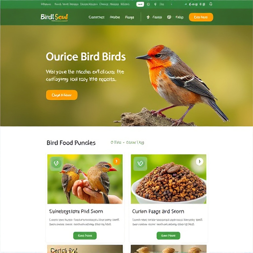Website showing bird food bundle deals