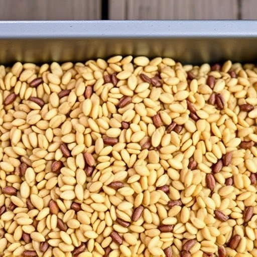 Wheat-free seed blend in feeding tray