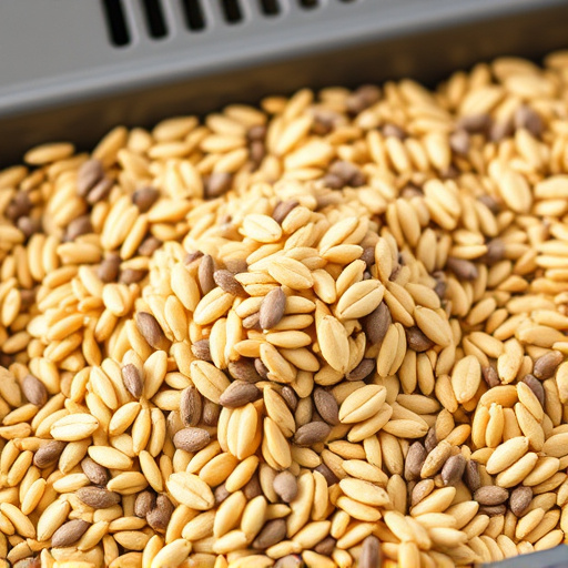 Wheat-free seed blend in feeding tray