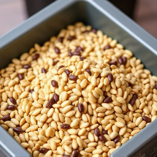 Wheat-free seed blend in feeding tray
