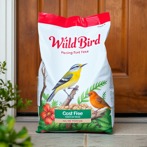 Wild bird food package at front door