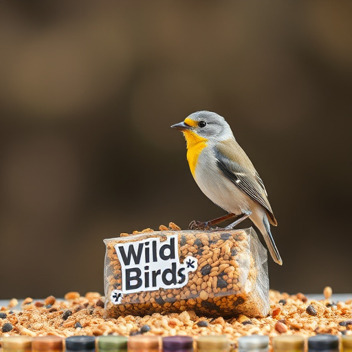 Wild bird seed in clear bulk packaging