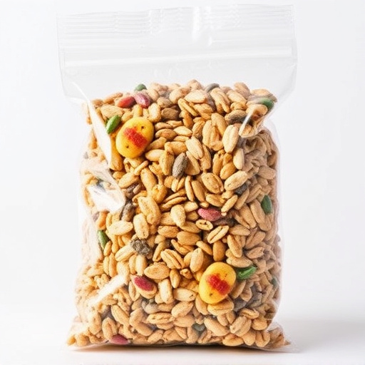 Wild bird seed mix in packaging
