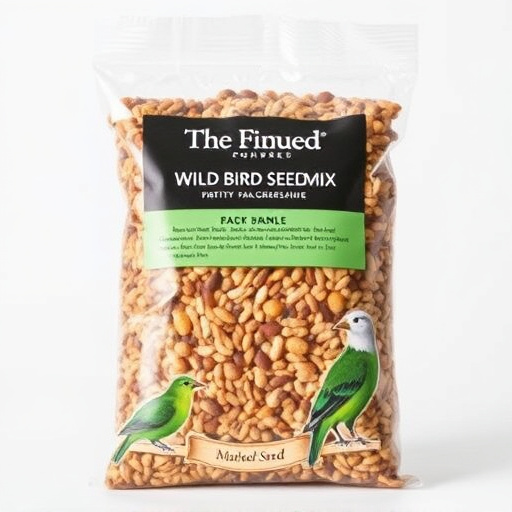 Wild bird seed mix in packaging