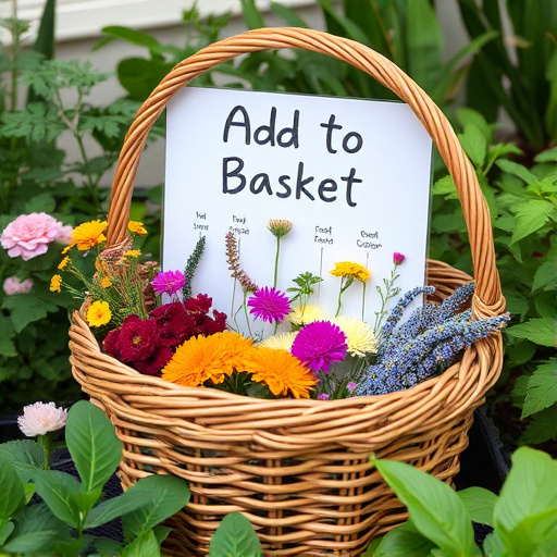 Add-to-basket screen with seed varieties