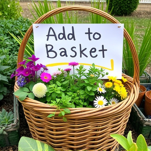 Add-to-basket screen with seed varieties