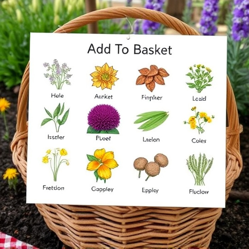 Add-to-basket screen with seed varieties