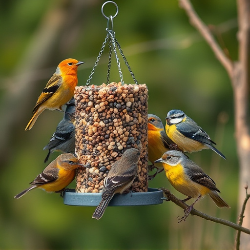 Assorted UK bird feed on webpage