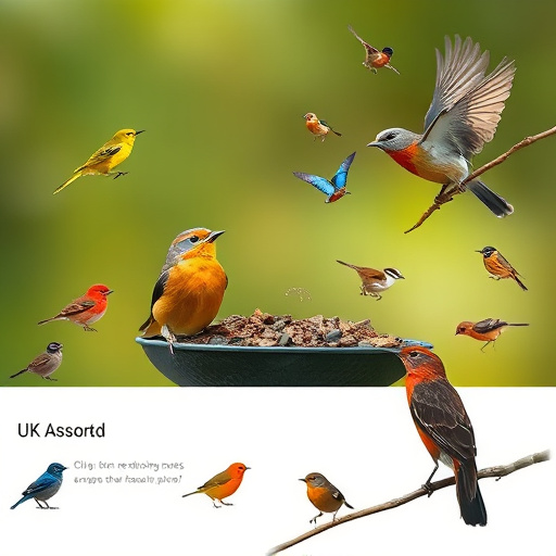 Assorted UK bird feed on webpage