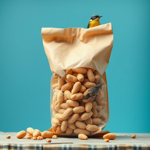 Bag of peanuts for wild birds