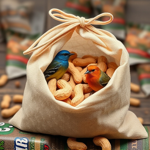 Bag of peanuts for wild birds