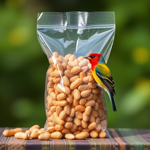 Bag of premium peanuts for wild birds