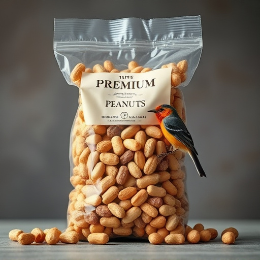 Bag of premium peanuts for wild birds