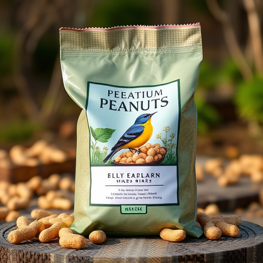 Bag of premium peanuts for wild birds