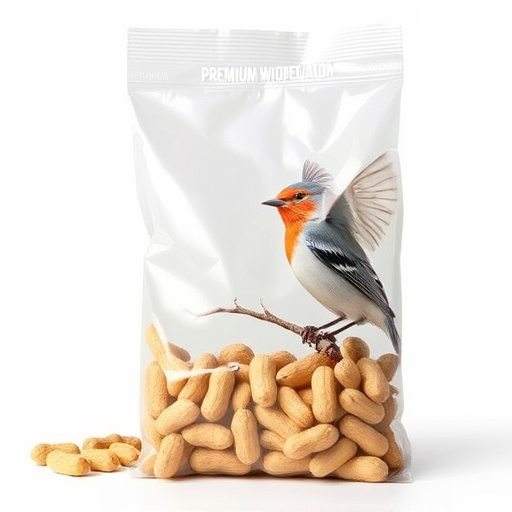 Bag of premium peanuts for wild birds