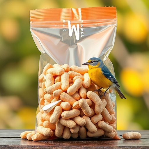 Bag of premium peanuts for wild birds