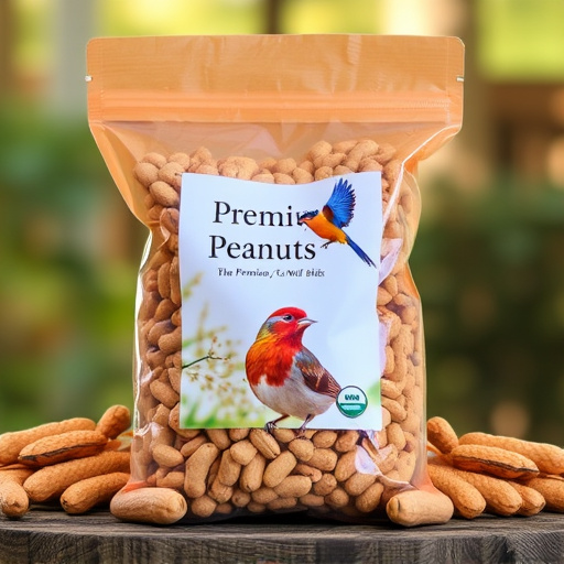 Bag of premium peanuts for wild birds
