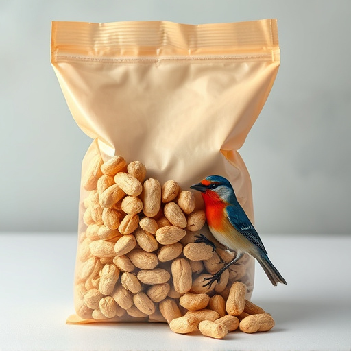 Bag of premium peanuts for wild birds