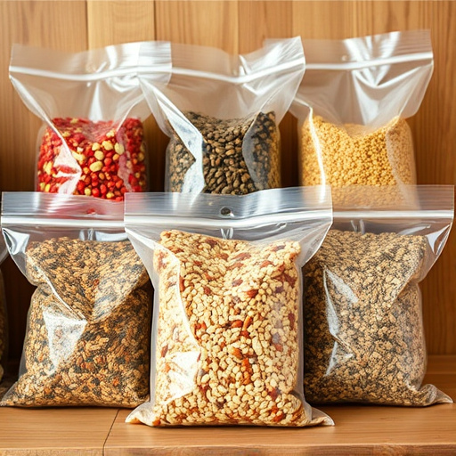 Bags of mixed bird seed varieties
