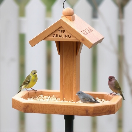 Bird feeding station with seed trays