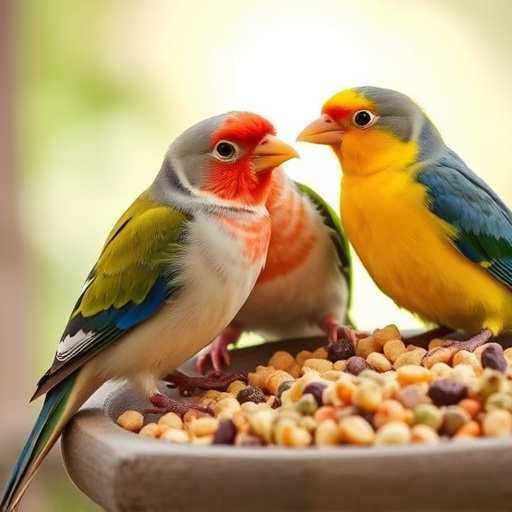 Bird food mix for sensitive birds