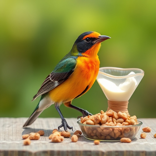 Bird food parcel with free delivery label