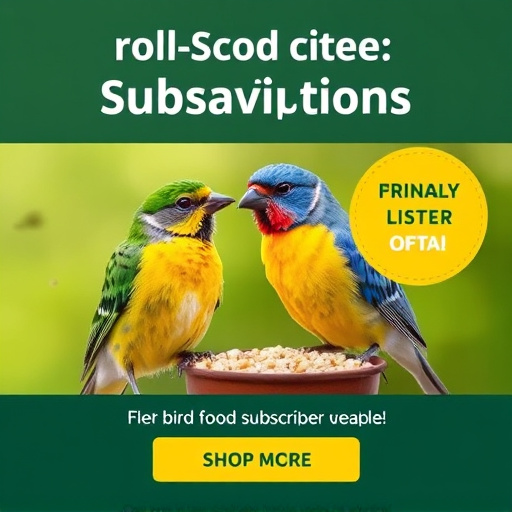 Bird food subscription with promotional offer