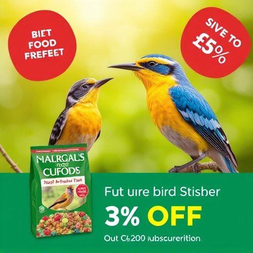 Bird food subscription with promotional offer