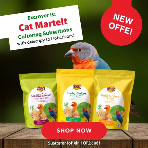 Bird food subscription with promotional offer
