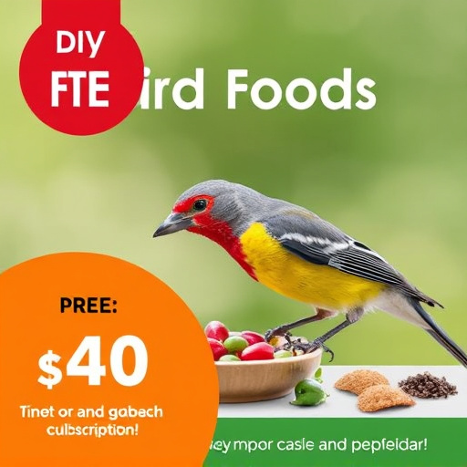Bird food subscription with promotional offer