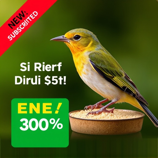 Bird food subscription with promotional offer