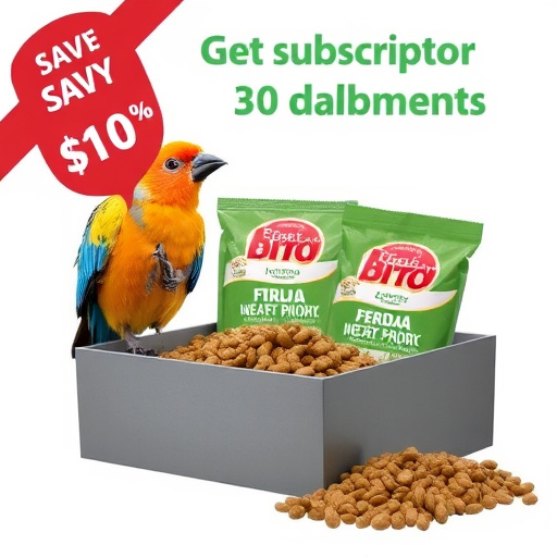 Bird food subscription with promotional offer