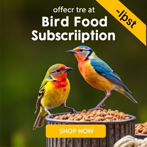 Bird food subscription with promotional offer