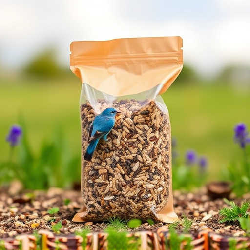 Bird seed bulk packaging outdoors