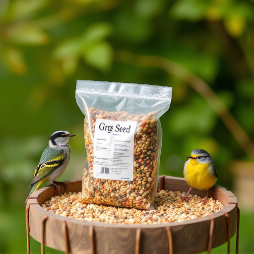 Bird seed bulk packaging outdoors