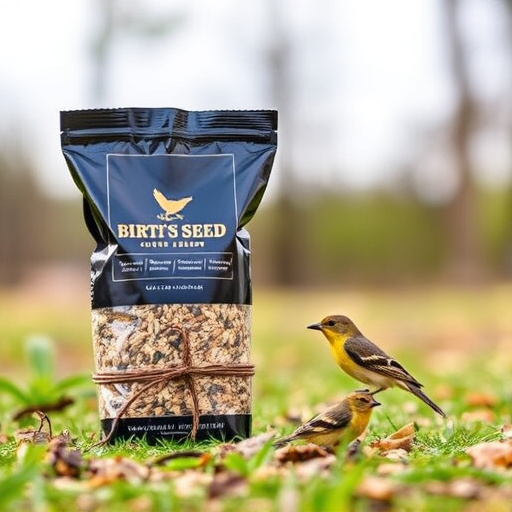 Bird seed bulk packaging outdoors