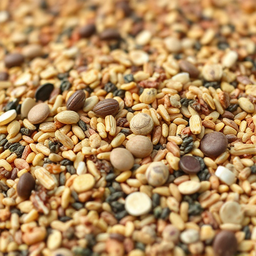 Bird seed pile with natural textures