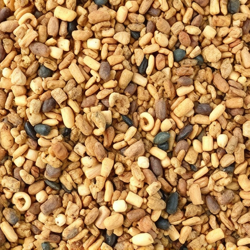 Bird seed pile with natural textures