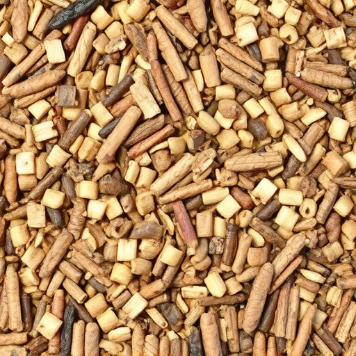 Bird seed pile with natural textures