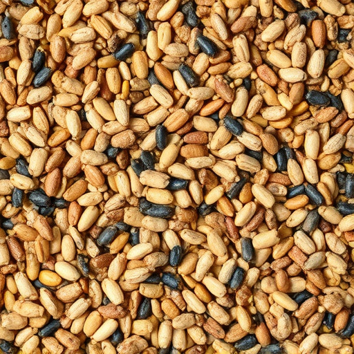 Bird seed pile with natural textures