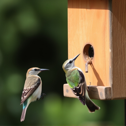 Birds pecking at restricted feeder ports